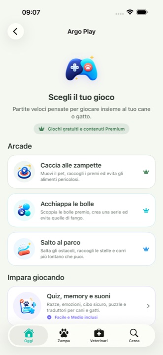 La sezione Argo Play di HeyArgo
