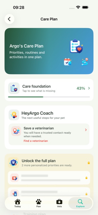 The Care Plan in HeyArgo